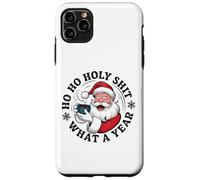 Funny Santa Coffee Christmas - Ho Ho Holy Wow What a Year Case for iPhone 11 Pro Max