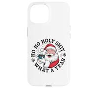 Funny Santa Coffee Christmas - Ho Ho Holy Wow What a Year Case for iPhone 15