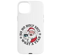 Funny Santa Coffee Christmas - Ho Ho Holy Wow What a Year Case for iPhone 15 Plus