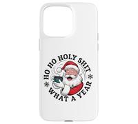 Funny Santa Coffee Christmas - Ho Ho Holy Wow What a Year Case for iPhone 15 Pro Max