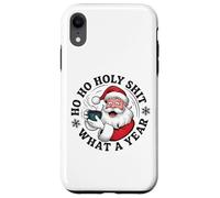 Funny Santa Coffee Christmas - Ho Ho Holy Wow What a Year Case for iPhone XR
