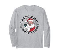 Funny Santa Coffee Christmas - Ho Ho Holy Wow What a Year Long Sleeve T-Shirt