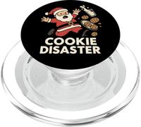 Funny Santa Cookie Disaster Spilled Milk Christmas PopSockets PopGrip for MagSafe