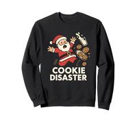 Funny Santa Cookie Disaster Spilled Milk Christmas Sweatshirt