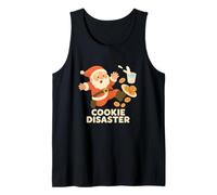Funny Santa Cookie Disaster Spilled Milk Christmas Tank Top
