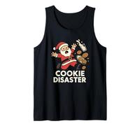 Funny Santa Cookie Disaster Spilled Milk Christmas Tank Top