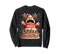 Funny Santa Deer Gingerbread Cookie Town Christmas Parody Sweatshirt