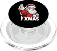 funny SANTA F XMAS anti Holiday BAH Christmas scrooge PopSockets PopGrip for MagSafe