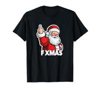 funny SANTA F XMAS anti Holiday BAH Christmas scrooge T-Shirt