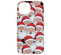 Funny Santa faces Crowd Case for Fun Christmas pattern art Case for iPhone 14