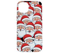 Funny Santa faces Crowd Case for Fun Christmas pattern art Case for iPhone 14 Plus