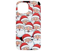 Funny Santa faces Crowd Case for Fun Christmas pattern art Case for iPhone 15