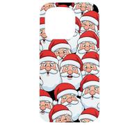 Funny Santa faces Crowd Case for Fun Christmas pattern art Case for iPhone 15 Pro