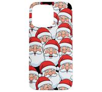 Funny Santa faces Crowd Case for Fun Christmas pattern art Case for iPhone 15 Pro Max