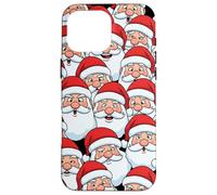 Funny Santa faces Crowd Case for Fun Christmas pattern art Case for iPhone 16 Pro Max