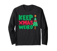 Funny Santa Holiday - Keep Xmas Weird Long Sleeve T-Shirt