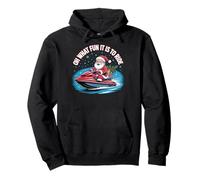 Funny Santa Jet Ski Oh What Fun Christmas Ride Pullover Hoodie