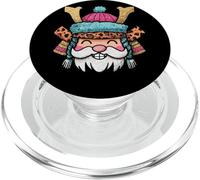 Funny Santa Samurai Winter Spirit Image PopSockets PopGrip for MagSafe