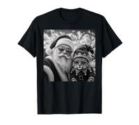 Funny Santa Selfie with Lynx Bobcat Christmas Value Graphic T-Shirt