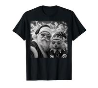 Funny Santa Selfie with Porcupine Christmas Value Graphic T-Shirt