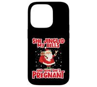 Funny Santa She Jingled My Bells And Now She's Pregnant Xmas Case for iPhone 14 Pro