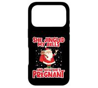 Funny Santa She Jingled My Bells And Now She's Pregnant Xmas Case for iPhone 17 Pro
