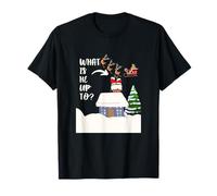 Funny Santa Stuck in Chimney Christmas - What is He Up to T-Shirt