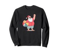 Funny Santa's Holiday Costume with Colorful Beach Ball Sweatshirt