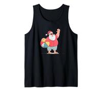 Funny Santa's Holiday Costume with Colorful Beach Ball Tank Top