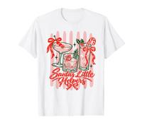 Funny Santa's Little Helper Martini Cocktail Merry Christmas Value Graphic T-Shirt