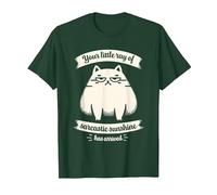 Funny Sarcasm Cat Meme Your Little Ray of Sarcastic Sunshine T-Shirt, Men, Dark Green, Medium