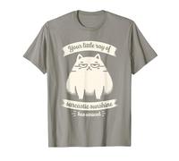 Funny Sarcasm Cat Meme Your Little Ray of Sarcastic Sunshine T-Shirt, Men, Slate Grey, Medium