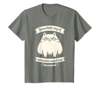 Funny Sarcasm Cat Meme Your Little Ray of Sarcastic Sunshine T-Shirt, Youth, Olive Heather, Medium