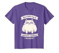 Funny Sarcasm Cat Meme Your Little Ray of Sarcastic Sunshine T-Shirt, Youth, Purple Heather, X-Small