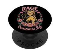 Funny Sarcasm Cat Rage Consumes Me 02 PopSockets Adhesive PopGrip