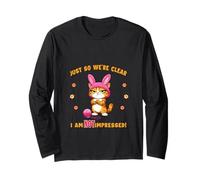 Funny Sarcasm Kitty Easter cat Saying not Impressed Girls Long Sleeve T-Shirt