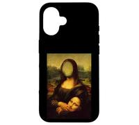 Funny Sarcasm Oil Painting Mona Lisa Take Off Her Face Mask Case for iPhone 16