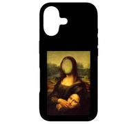 Funny Sarcasm Oil Painting Mona Lisa Take Off Her Face Mask Case for iPhone 17