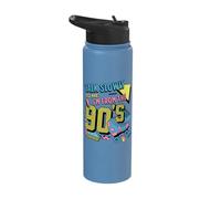 Funny Sarcastic 90's Nostalgia Retro Nineties Stainless Steel Insulated Water Bottle