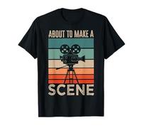 Funny Sarcastic About to Make A Scene Retro Vintage T-Shirt