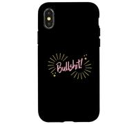Funny Sarcastic Adult Joke Womens Cute Pink Bullshit Case for iPhone X/XS
