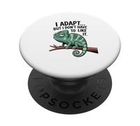 funny sarcastic animal ironic chameleon design PopSockets Adhesive PopGrip