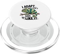 funny sarcastic animal ironic cute chameleon PopSockets PopGrip for MagSafe