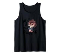 funny sarcastic animal ironic design hug at your own risk Tank Top