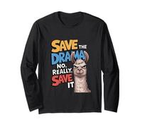 Funny Sarcastic Animal Ironic Llama Alpaca Design Long Sleeve T-Shirt