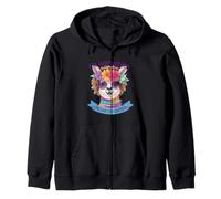 funny sarcastic animal ironic llama alpaca design Zip Hoodie