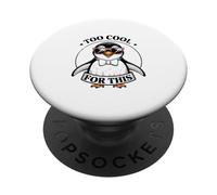 funny sarcastic animal ironic penguin design PopSockets Adhesive PopGrip