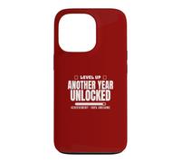 Funny Sarcastic Birthday Level Up Another Year Unlocked Case for iPhone 13 Pro