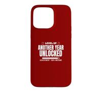 Funny Sarcastic Birthday Level Up Another Year Unlocked Case for iPhone 15 Pro Max