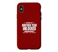 Funny Sarcastic Birthday Level Up Another Year Unlocked Case for iPhone X/XS
